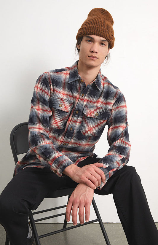 FLANEL CHECKERED DOUBLE POCKET SHIRT