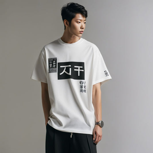 Oversized Tshirt - Placement Japanese Print