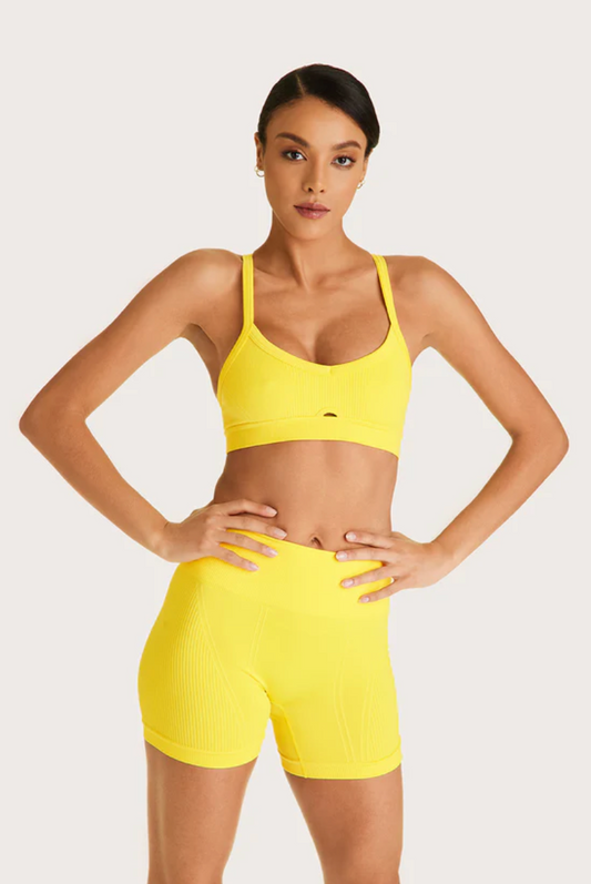 YELLOE SPORTS BRA AND SHORTS